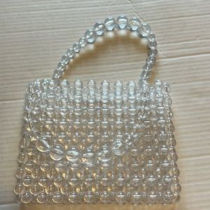 Clear beaded small purse
